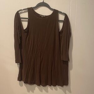 Olive Green Cold Shoulder Women's Top